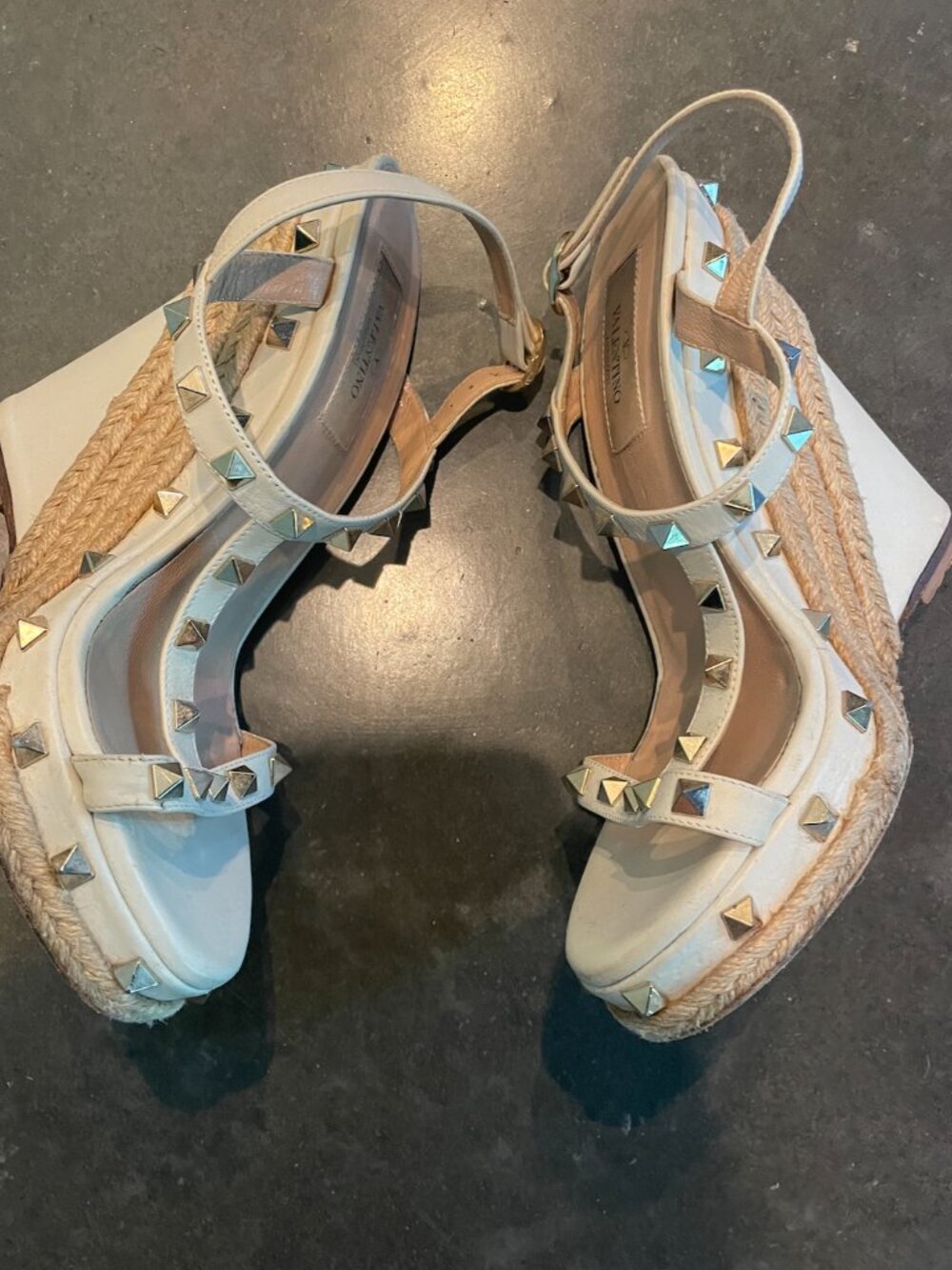 Valentino Garavani Rockstud Wedge Women Sandals size 37 - Picture 3 of 8